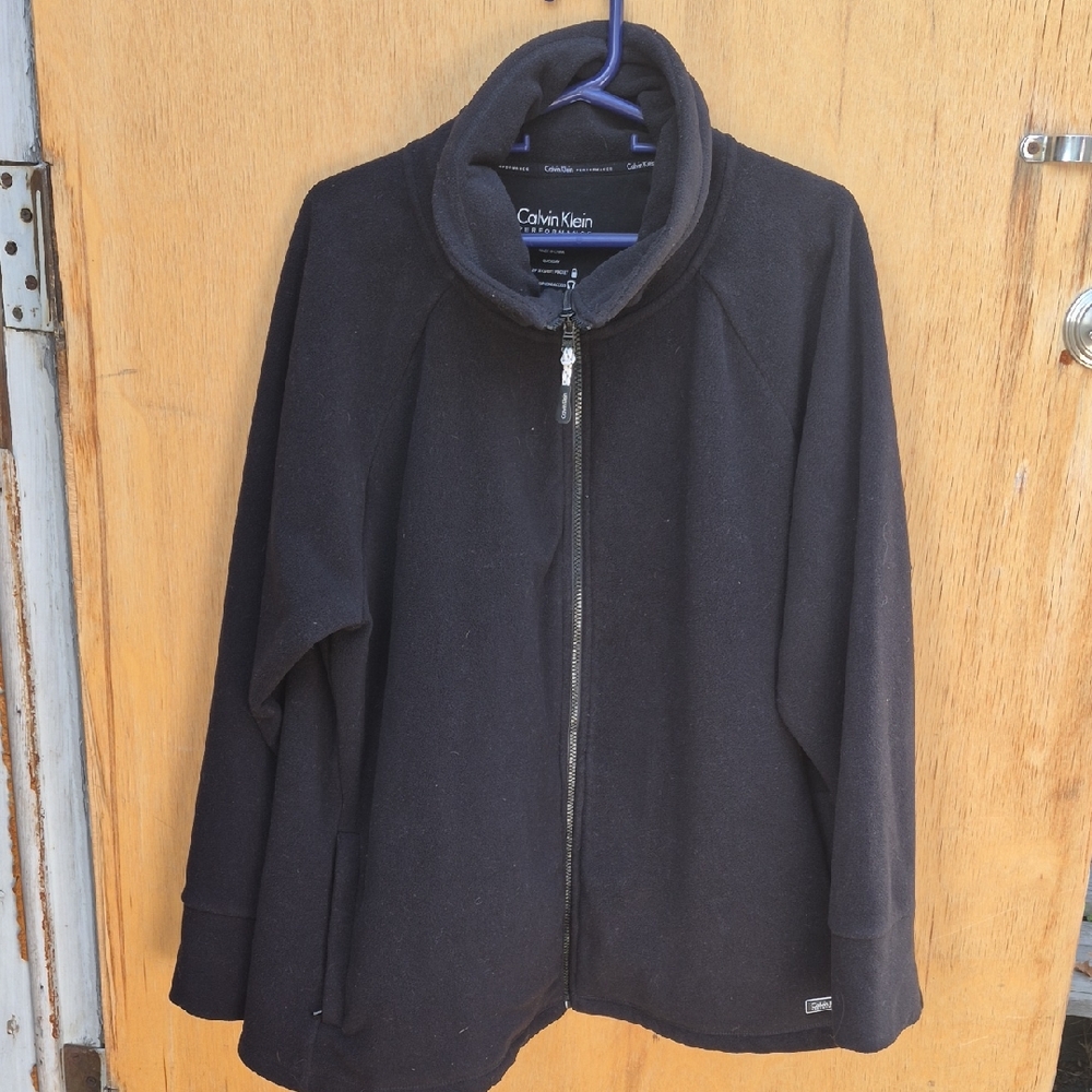 Calvin Klein Black Fleece Zip Up Fleece Jacket 3xl
